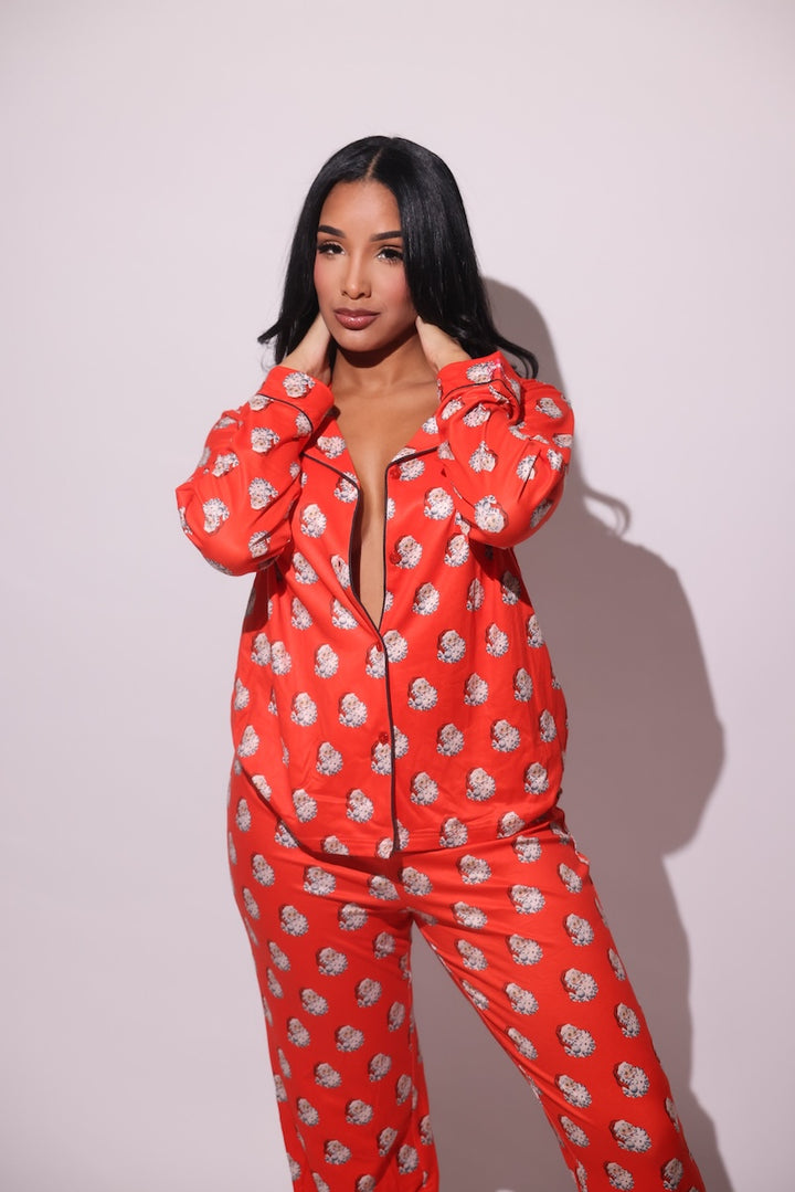 RED SANTA 2 PIECE SET - WOMEN