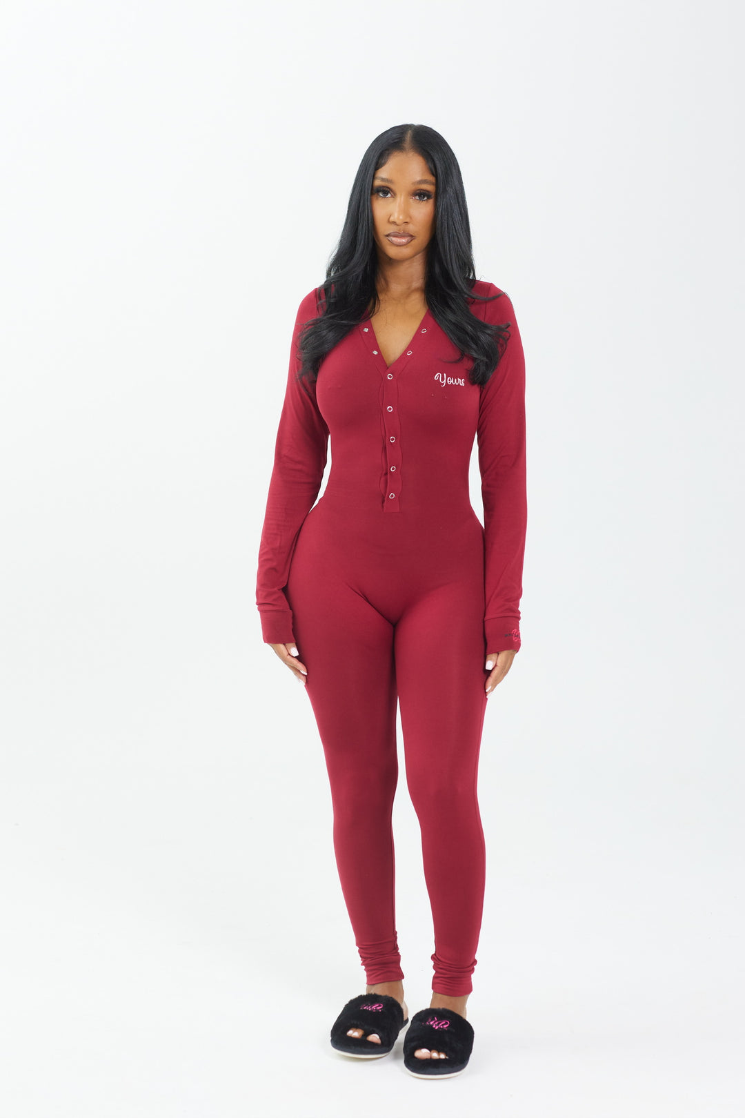 BB SIGNATURE BLACK OPEN TOE SLIPPERS