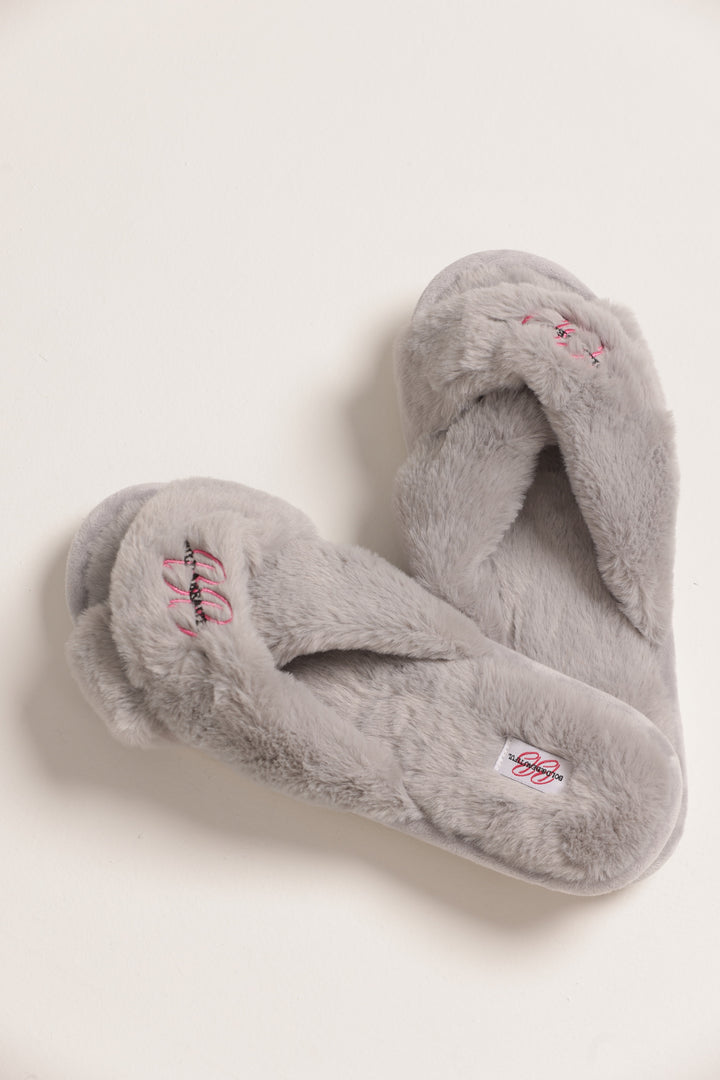BB SIGNATURE SLIPPERS - GRAY