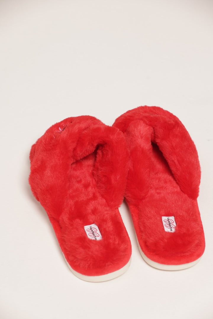 BB SIGNATURE SLIPPERS - RED