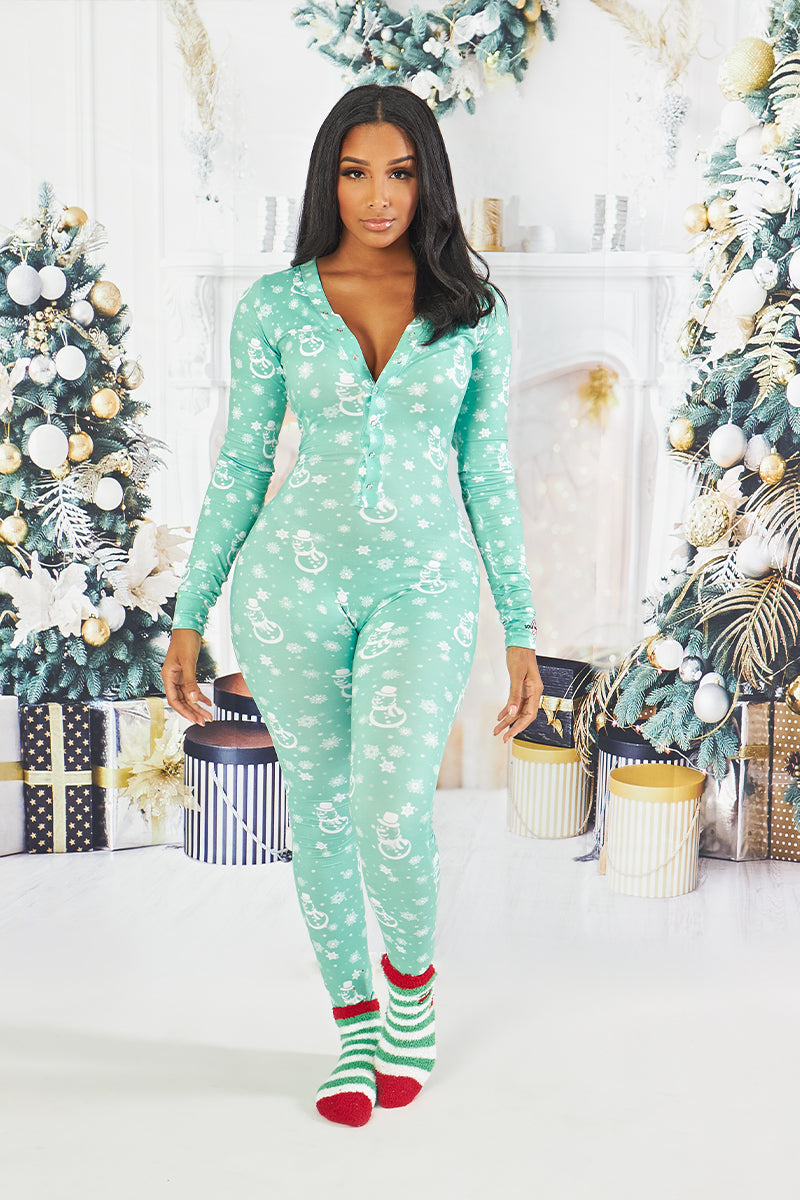 GREEN SNOWMAN
